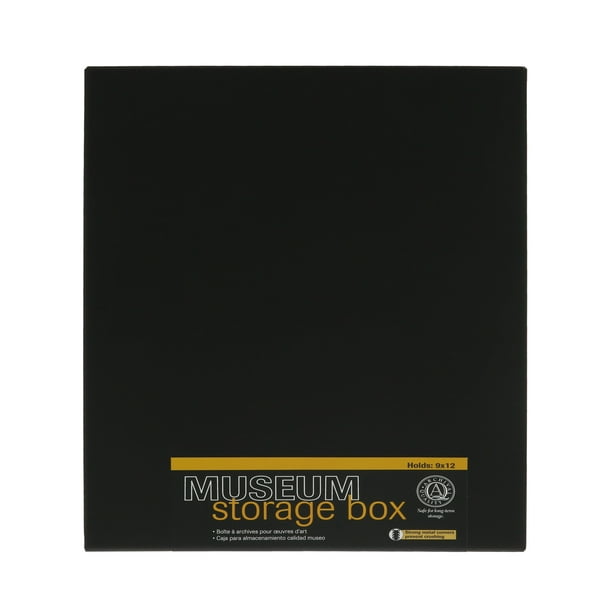 Museum Boxes Metal Corner Edges Black Archival Box Drop Front Design Easy Storage and Retrieval Acid Free Lineco Pack of 2 Artworks Photos Lignin Free for 14x17 Inch Documents